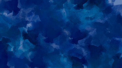 Wall Mural - Deep blue textured abstract background. Deep blue textured watercolor background. Cloudy texture.	