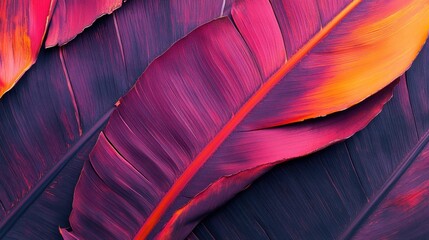 Poster - Colorful Tropical Leaves Arrangement