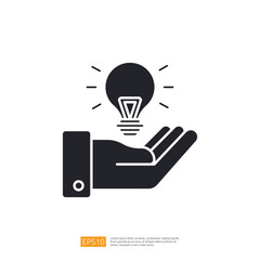 Poster - A hand holding a light bulb, symbolizing ideas and innovation.