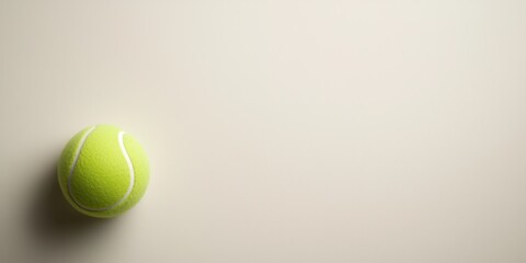 A vibrant green tennis ball on a neutral background, showcasing its texture and details for sports enthusiasts.