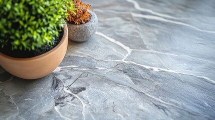 empty corner of stone table