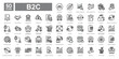 © pojok_d - B2C icon collection set.Simple line vector