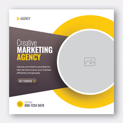 Wall Mural - digital marketing web banner and social media post template