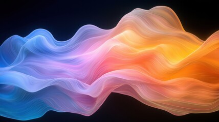 Poster - Fluid Abstract Art Generated by AI Technology