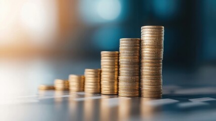 Poster - Financial Growth with Upward Trend in Coins