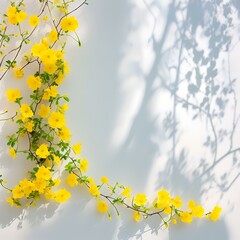 Sticker - yellow leaves on a branch