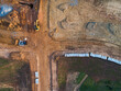 © Austockphoto - New road base intersection under construction as part of Singleton Bypass seen from aerial view