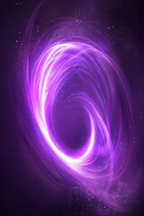 Fototapete - Vertical Glowing purple swirl of bright lines. Abstract light effect for game design and illustration.
