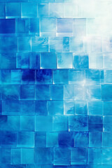 Poster - Vertical Gradient blue background. Geometric texture of light-dark blue squares.