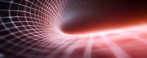 Poster - cosmic pixelated marketing visual - dynamic holographic waves and glowing dust with sharp contrasts 