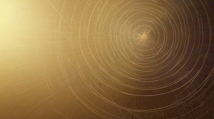 Poster - Warm golden gradient background with delicate geometric line patterns framing the sides, leaving an open center for text, perfect for a refined slide presentation