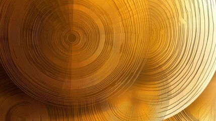 Poster - Warm golden gradient background with delicate geometric line patterns framing the sides, leaving an open center for text, perfect for a refined slide presentation