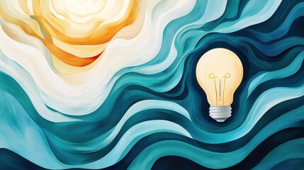 Poster - Light in the Labyrinth: Vivid Watercolor Journey