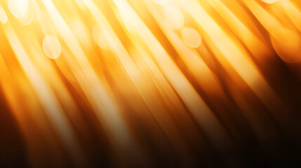 Wall Mural - Abstract image featuring warm golden and orange light streaks with soft bokeh circles creating a dynamic and vibrant background effect.