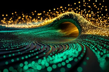 Poster - Fantasy-inspired scene of data points as glowing orbs connected by light beams, capturing the magical essence of discovering hidden patterns in data, symbolizing wonder and insight