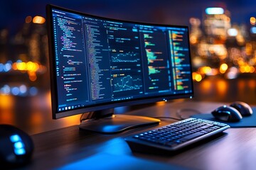 Poster - Simple 2D drawing of a computer screen with a clean, organized data table, symbolizing the reliability and importance of data quality, symbolizing structure and focus