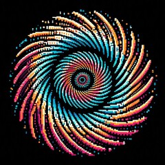 Poster - ASCII Art Spiral A spiral pattern created using ASCII characters