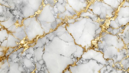 Wall Mural - white black marble background with metallic gold pattern texture chic Wide-Angle