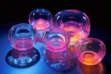 Poster - glowing gaskets luminogram of glowing gaskets creating a sense o