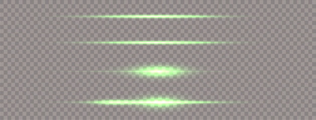 Wall Mural - green line light effect. golden glowing neon lines. the green glow of dust and glare. flash of light