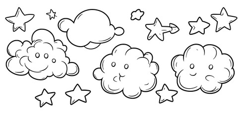 Poster - hand drawn doodle text highlight, underline, arrow red pen stroke style on chalkboard. red line star