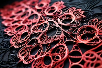 Poster - lace patterns intricate lace creating delicate patterns on photo