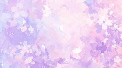 Soft watercolor pastel background with gentle pink and purple tones, isolated composition for postcards, banners