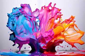 Poster - reactive paint bloom paint reacting to a stimulus such as light