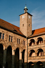 An old style building under blue sky