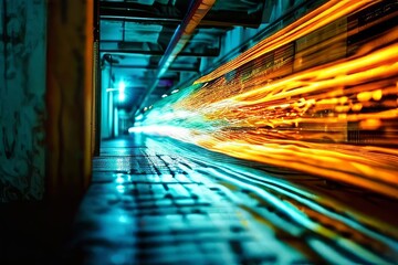 Poster -  slow shutter speed and matrix code slow shutter speed images wi