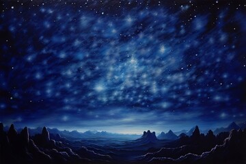 Poster -  starry canvas of dreams a canvas of dreams where stars paint th