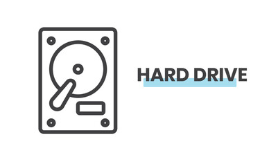 Tech Icon Vector_Hard drive_Hard drive