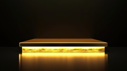 Poster - Elegant Golden Display Platform with Soft Lighting