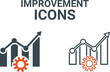 © Designstor09 - Improvement icon vector illustration for assessment system of business and organization standard with analysis, performance, plan, improvement, results, and feedback icon
