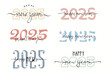 © graphicdepend - happy new year 2025 text calligraphy can be used for business diary, calendar, t-shirt, mug, invitation cards, many more