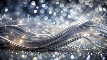 Poster - Abstract Silver Background with Lines in Night Photography for Captivating Visuals and Modern Aesthetic Appeal