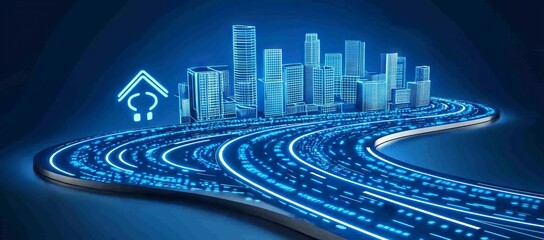 Poster - An innovative technology that combines virtual highways with the building of cities.