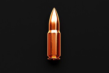 Aufkleber - Minimalist silhouette of a bullet in a neutral color, capturing the sleek, straightforward design in a simple form, symbolizing focus and simplicity
