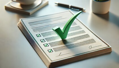 Poster - Efficient document review process with visual checklist for project management success