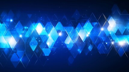 Poster - A modern and sophisticated banner, poster, or social media background with glowing lines and nodes.