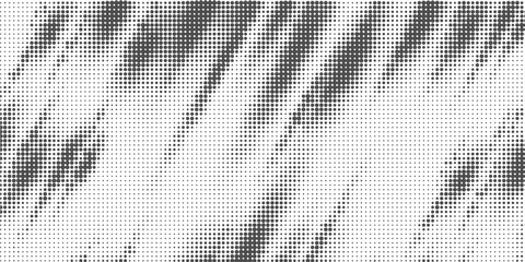 Poster - monochrome printing raster, abstract vector halftone background.
