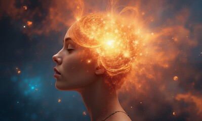 Wall Mural - Cosmic Mind: Universe Within