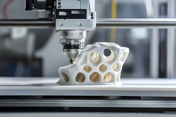 Poster - 3D Printing Machine in Action with Unique Design
