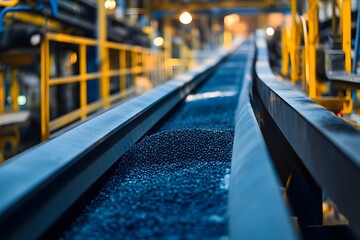 Aufkleber - Industrial Conveyor Belt in Production Facility