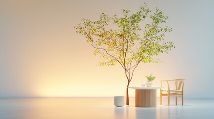 Poster - A cozy dining space featuring comfortable, stylish dining chairs, complemented by soft lighting and minimal decor for a relaxed dining experience