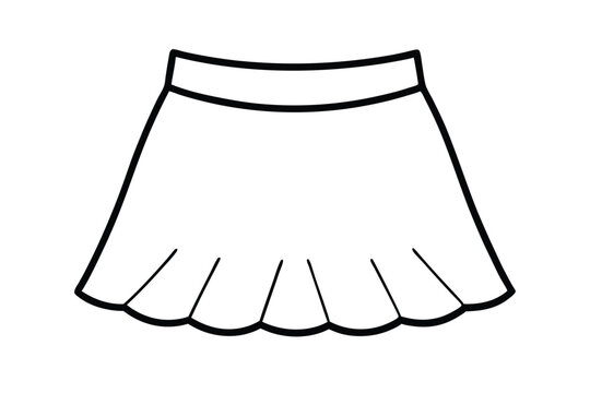 A Miniskirt line art vector illustration
