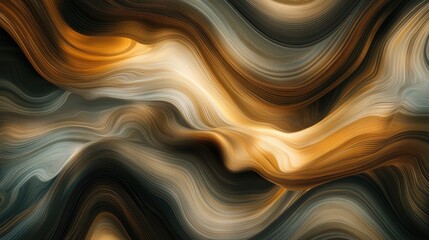 Poster - Abstract background with undulating wavy lines in multiple tones, adding depth and movement to any design.