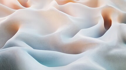 Poster - Abstract wavy line pattern with subtle color shifts, creating an elegant and seamless background effect.