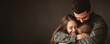 © Kedsara - Military service member hugging family, warm lighting, symbolizing gratitude, military appreciation family, homecoming joy