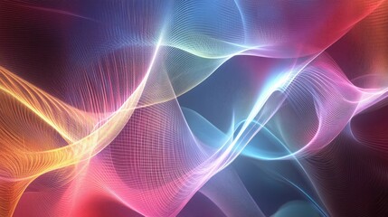 Poster - Curved, gradient lines in a seamless background, perfect for creating a sense of movement and depth.